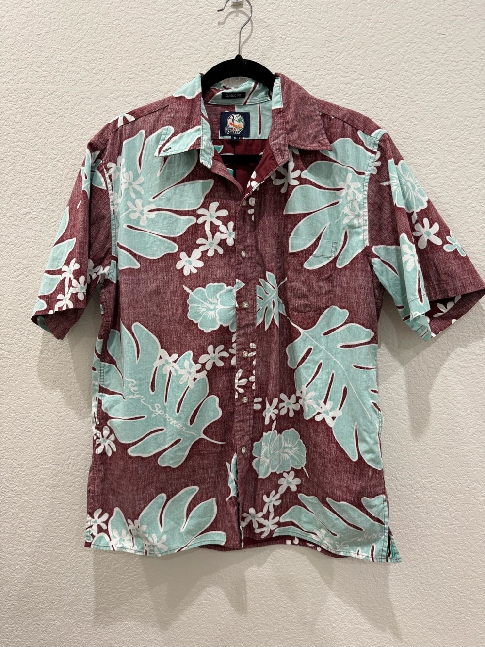 Reyn Spooner Old School Reyn’s Aloha Shirt Men’s M Classic Fit Hawaiian Floral